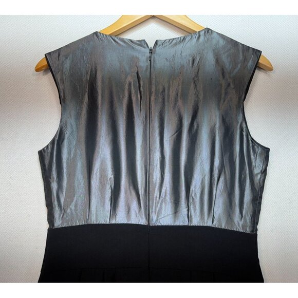 Spicy Couture A-Line Dress Size 4 Black Gray Sleeveless Midi Beaded Vintage - Picture 8 of 10